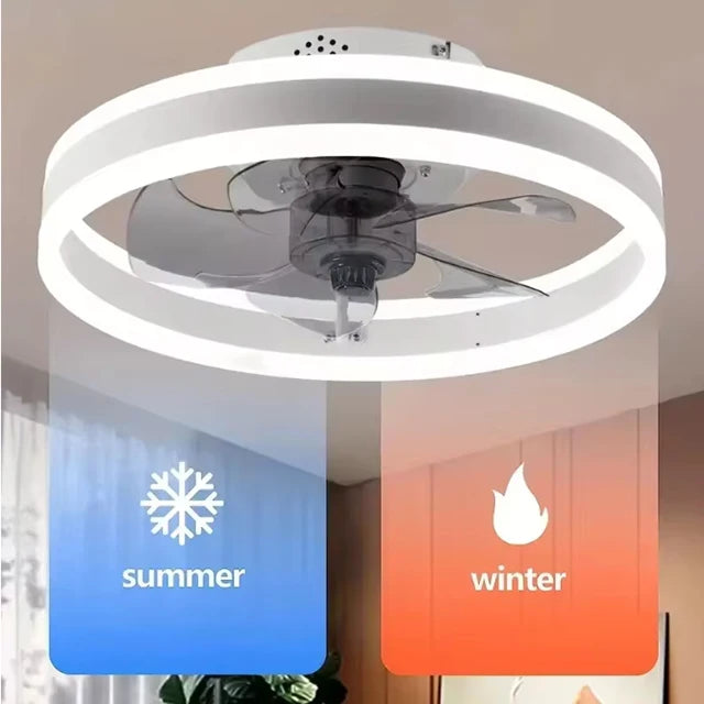 Smart Ceiling Fan With Lights Remote Control Bedroom Decor Ventilator Lamp 6 speed wind speed led Circulator fan light