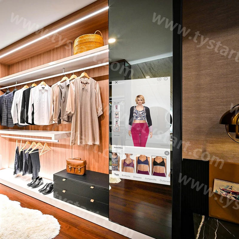 Hotel Bathroom Full Function Smart Android Tv Mirror Bath Gym Smart Led Bathroom Mirror with Touch Screen Magic Smart Mirror