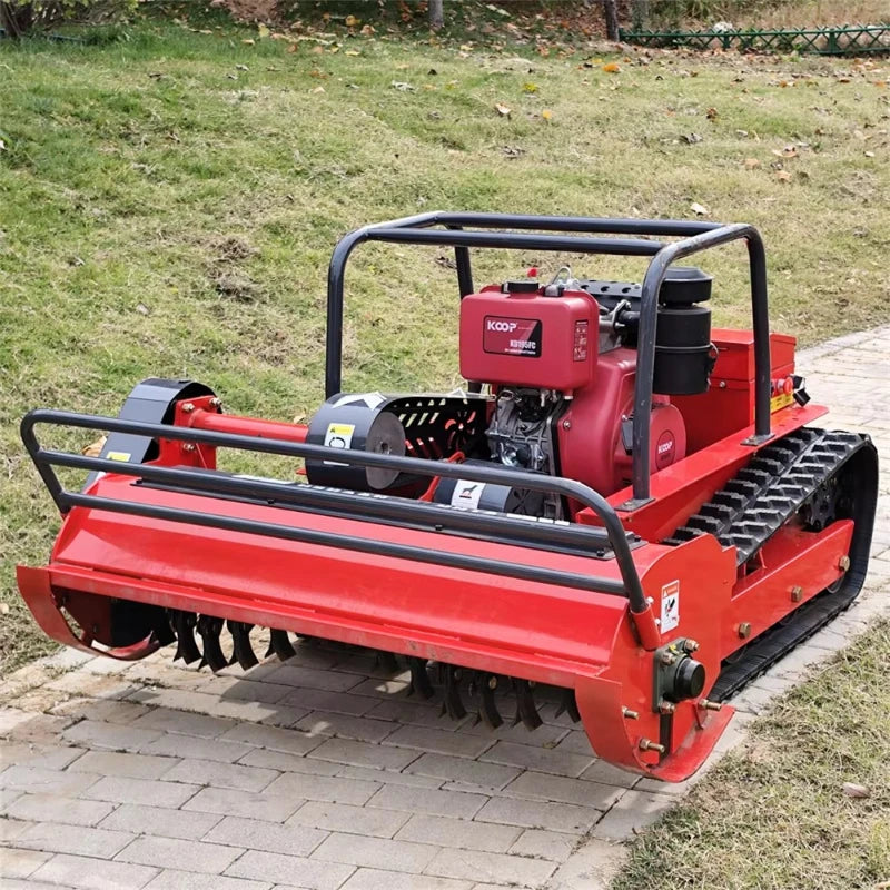 Customized Remote Controlled Robot Lawn Mower with Zero Rotation Track High Efficiency Lawn Mower CE EPA Certification