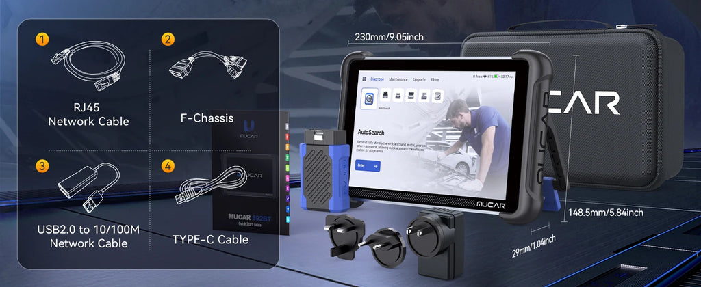 MUCAR 892BT AI-Assisted Bi-Directional Scan Tool Full System OBD2 Scanner Diagnostic Tool ECU Coding 35 Services With CANFD DOIP