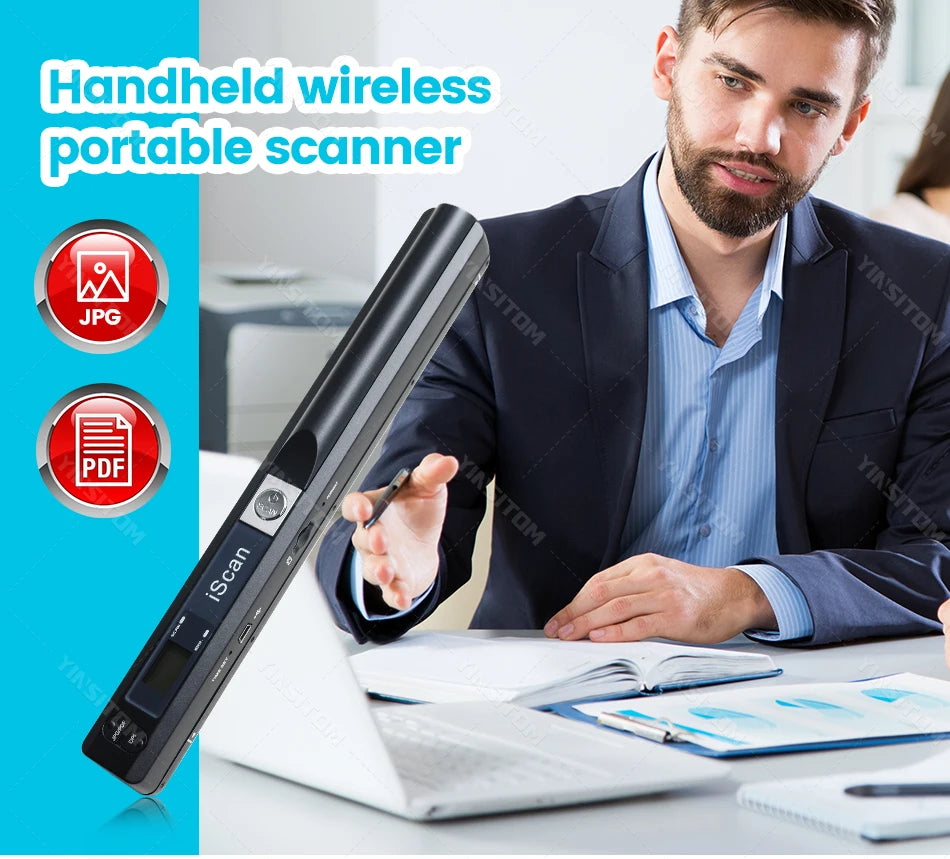 iScan01 Portable A4 Document Reader Scanner 900DPI For Contract Books Office Business Handheld Mobile Scanners JPG PDF Format