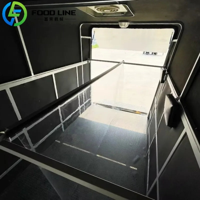 Office Building Coffee Cart for Breakfast Pastry Sandwich Service with Efficient Space Design