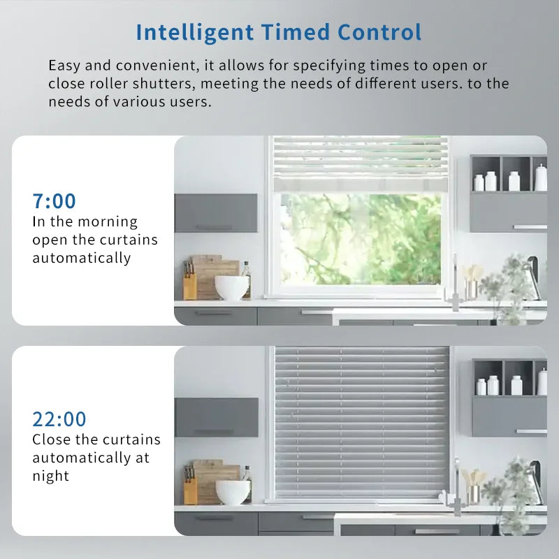Built-in WiFi Smart DIY Motorized Chain curtain motor （plug-in model），APP/voice/remote timer settings (without gateway）