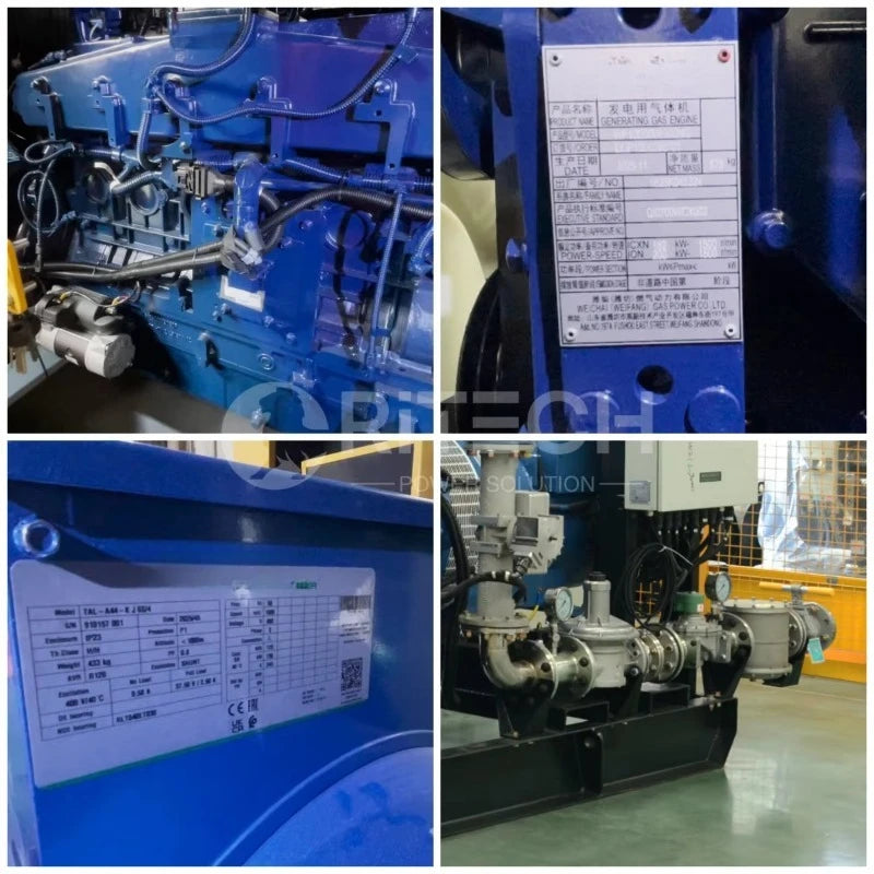 Hot-sellingEfficient 500KW Biogas Diesel Generator Set with Open Frame Design 50/60Hz Frequency Natural Gas Turbine Water Cooled