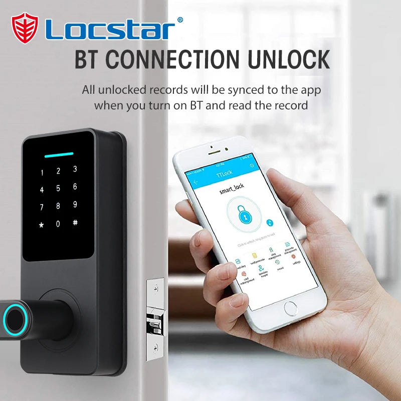 Smart Door Lock System Fingerprint And Keyless Digital WiFi Biometric Lock Secure Your Home Or Office
