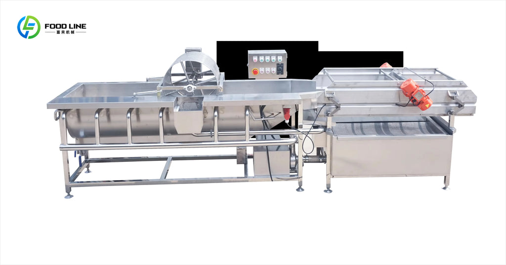 Customized Commercial Automatic High Pressure Air Bubble Fruit Vegetable Cleaner Motor Pump Included Industrial Large Capacity