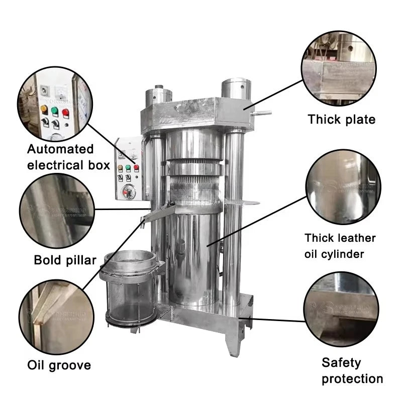 Commercial Customized Hydraulic Large Olive Oil Press Big Oil Machine High Efficiency Durable For Commercial Extraction