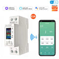 WiFi Smart Circuit Breaker 63A with LCD Display Energy Meter KWH Remote Control Monitor Overload Protection Auto-reclosing