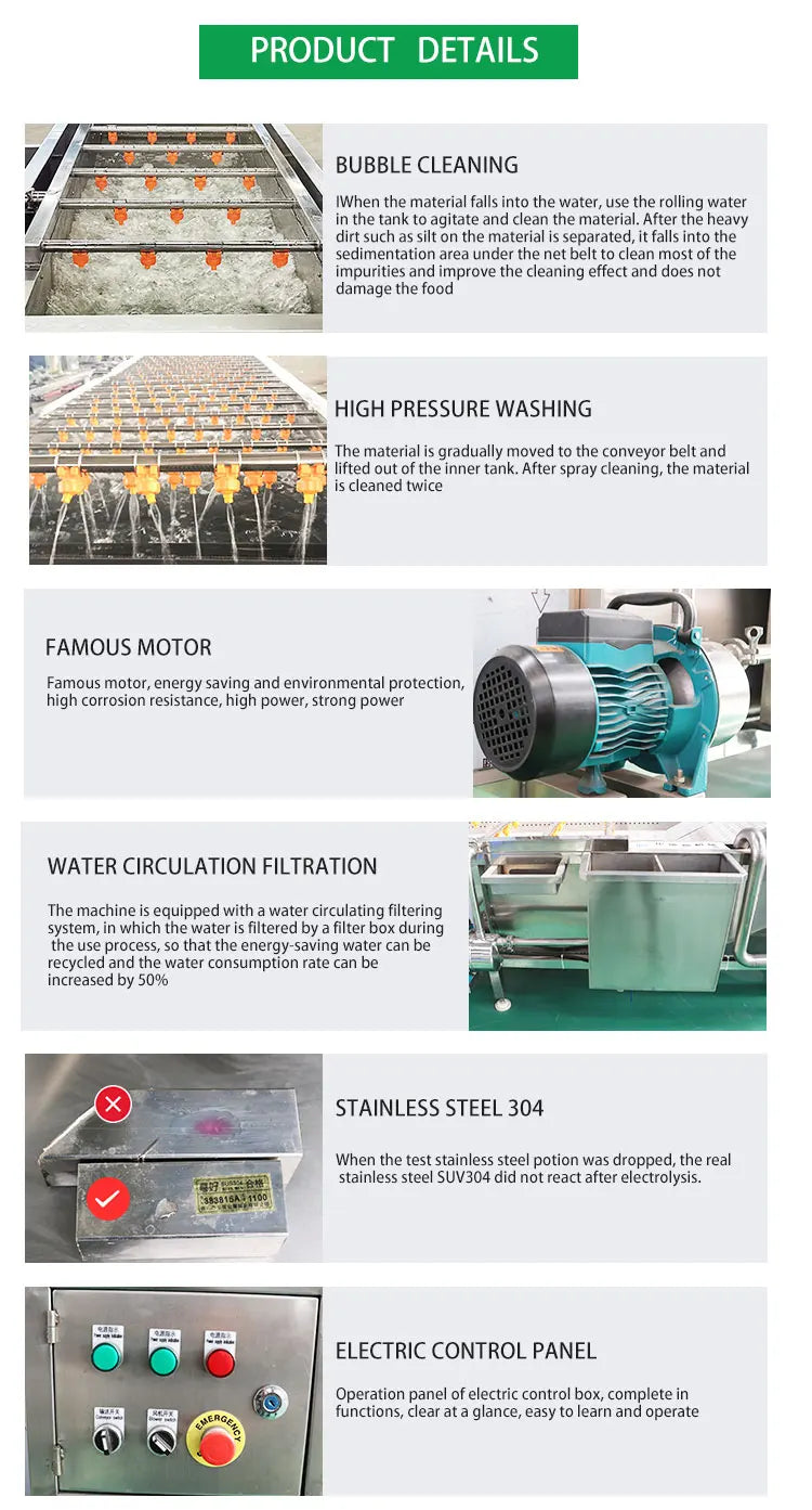 Customized Electric Automatic Commercial Bubble Cleaning Machine 304 Stainless Steel High Pressure Cleaning