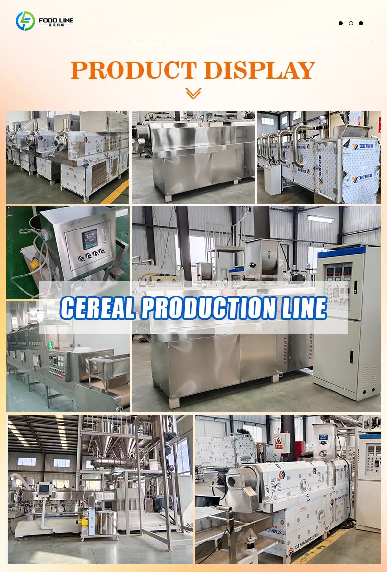 Custom Automated Process Control Oatmeal Cereal Making Machine Consistent Product Shape Mini Cereal bar Making Machine