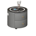 Round Modern Smart Bed Head Cabinet Wireless Charging Bluetooth Audio Multifunctional Beside Table