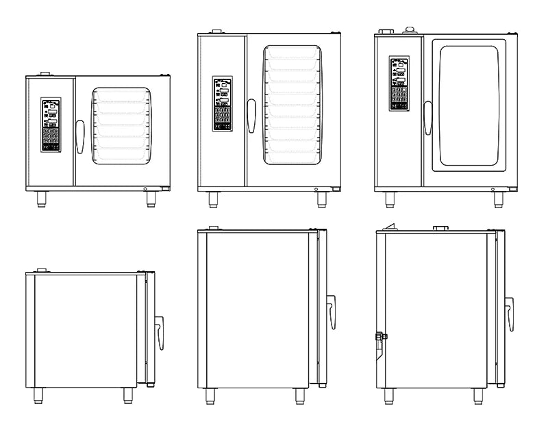 High Efficiency Customized Commercial Combi Oven Stainless Steel Electric Steaming Baking for Restaurant Hotel Kitchen
