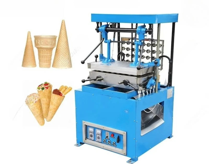 Customized Small Commercial Stroopwafel Line High Efficiency Ice Cream Cone Crispy Egg Roll Waffle Maker Top Selling