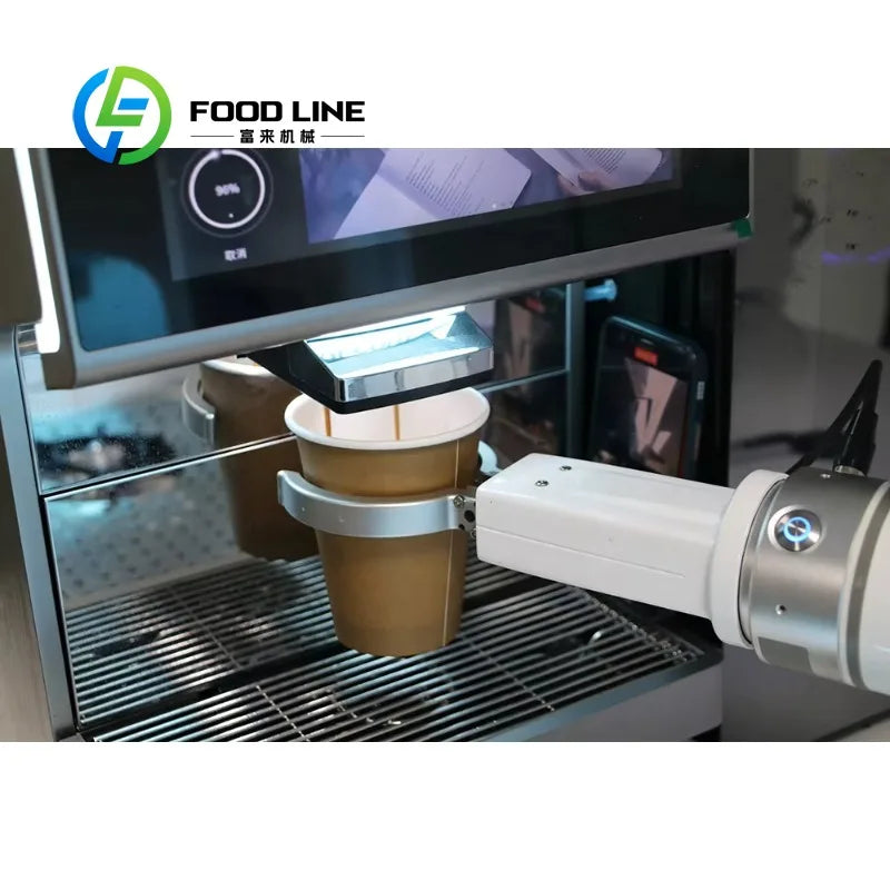 Customized Intelligent Cobot Gripper Coffee Bar Machine Automatic Latte Art Coffee Maker for Commercial Catering Shop Use