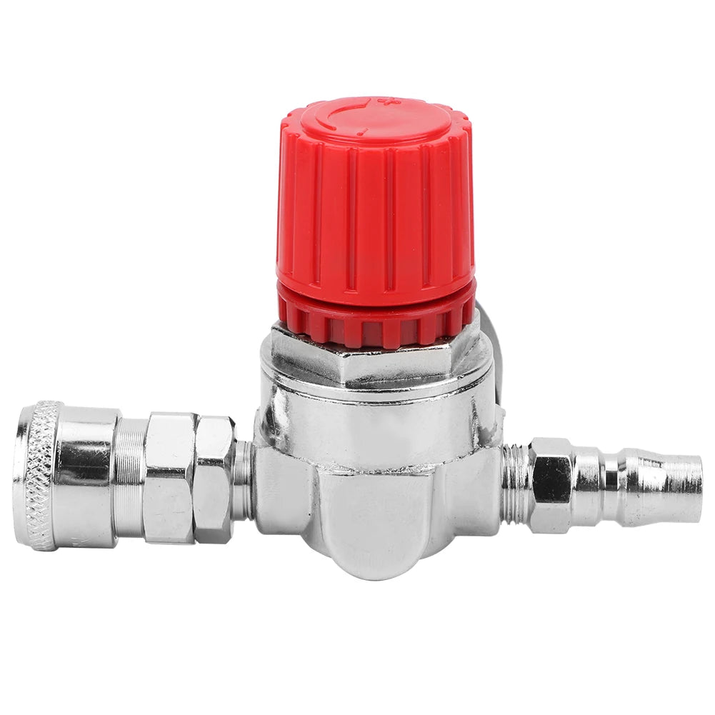 Pressure Control, Pressure Regulator Switch Control Valve Gauge with Male/Female Connector for Air Compressor