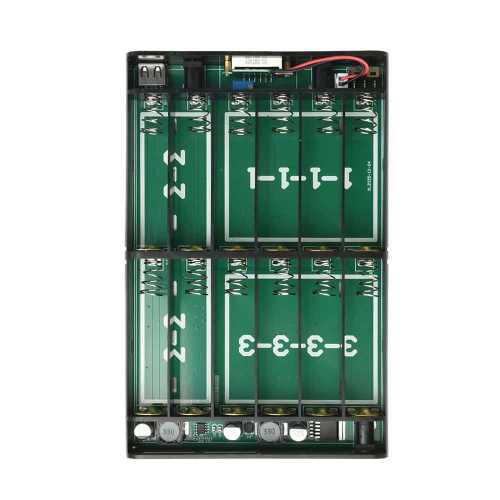 DC 5V9V12V UPS Output Uninterrupted Power Supply 12x18650 Power Bank Box for Cellphone Power Storage Case Optical Modem Router