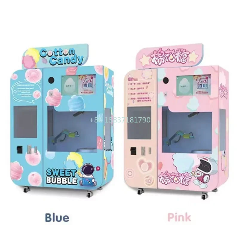 Commercial Cotton Candy Vending Machine Robot Fast Cotton Candy Machine Semi Automatic Forming Cotton Candy Making Machine