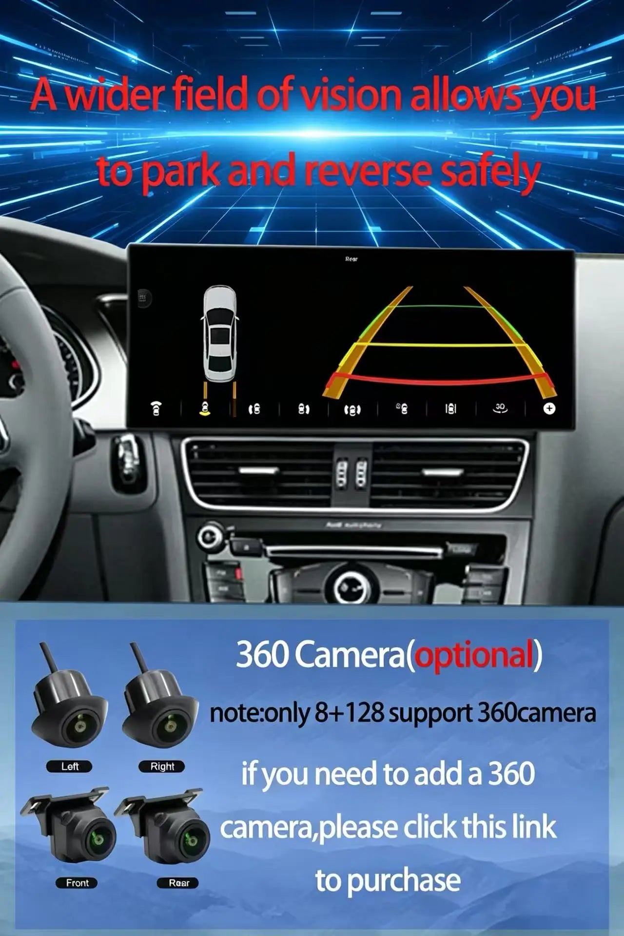 GPS RHD Android 16 Car Radio Multimedia Player for Audi A4 B8 A5 2009 - 2016 Wireless Carplay 4G DSP Stereo Ultra-thin Screen