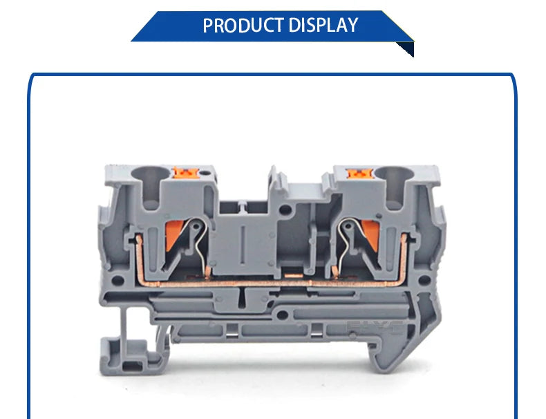 PT4 Push-In Terminal Block Spring Connection Feed-Through Screwless PT-4 Wire Electrical Connector Din Rail Terminals PT 4