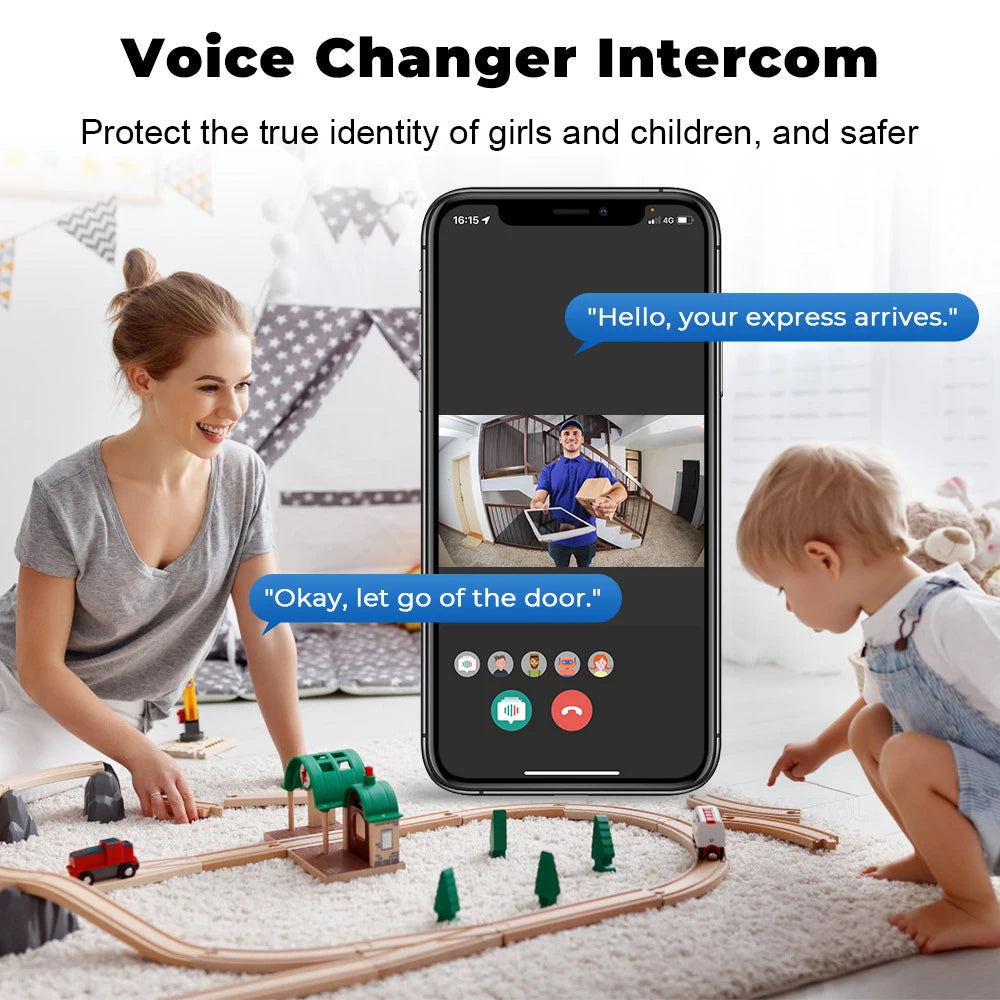 Smart Home WiFi Video Doorbell Wireless Phone Two-way Intercom System IR Night Vision Doorbell Security Door Bell Camera Monitor