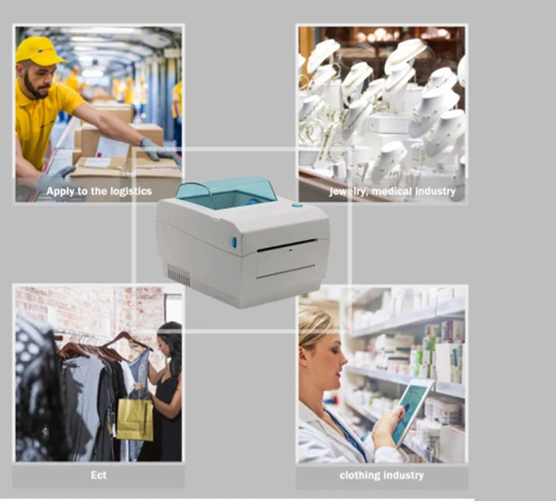 4 inch thermal label blue tooth printer support Android and iOS 110mm label barcode sticker printer CC410
