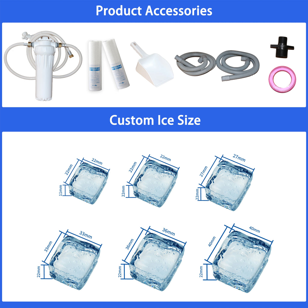 Commercial Ice Cube Machine 500kg Customized Good Price Catering Equipment Ice Maker Factory Wholesale High Efficiency Low Noise