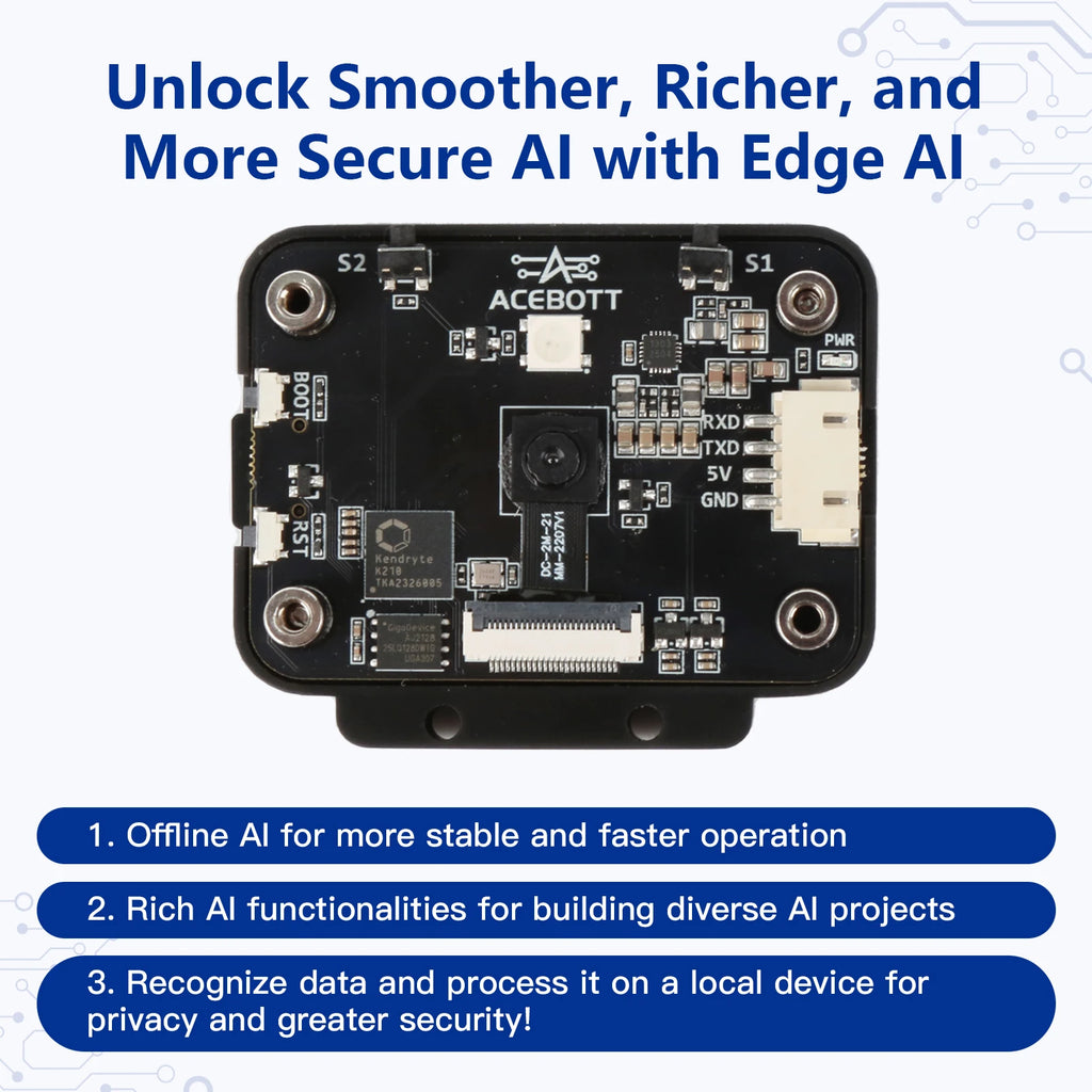 ACEBOTT AI Robot Car Kit with Real-Time Object Detection and Tracking for Arduino Smart Robotics Programming Kit