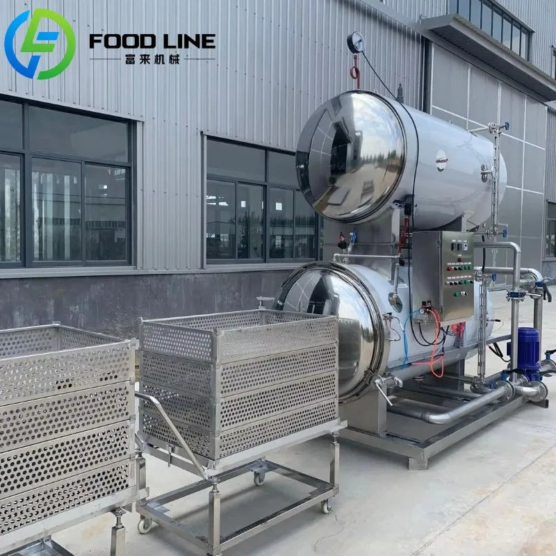 Professional Grade High Temp Sterilizer Commercial Pressure Retort for Food Preservation
