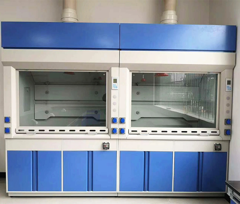 Modern Industrial Steel Laboratory Ventilation Hood Corrosion-Resistant Ducted Fume Chamber Hospital Biology Factory University
