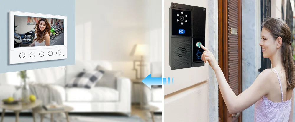 Smart SIP HD Anti Strike System Night Vision Video Intercom Touch Screen Waterproof Doorbell for Office Home Device Control