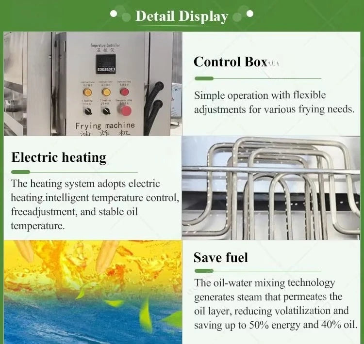 Customized Commercial Automatic Frying Unit Heavy Duty Automatic Oil Filtration Fryer Commercial Machine for gas and electric