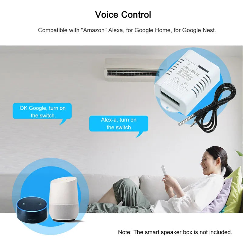 Smart Life WiFi Temperature Switches 16A Smart Thermostat Real-time Energy Comsuptiom Monitoring with RF433 Alexa Compatible