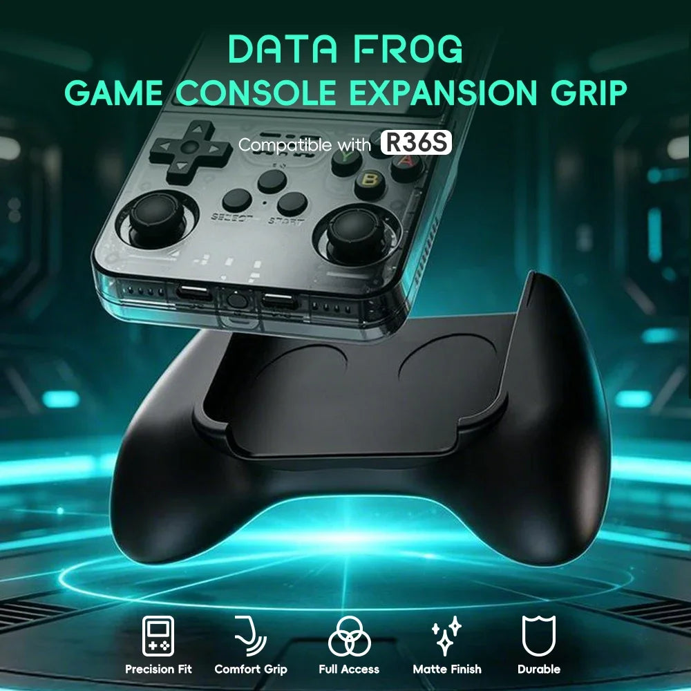 Data Frog R36S Grip, Pro Ergonomic Controller Handle Attachment, Enhanced Precision Gaming Grip for R36S Handheld Console