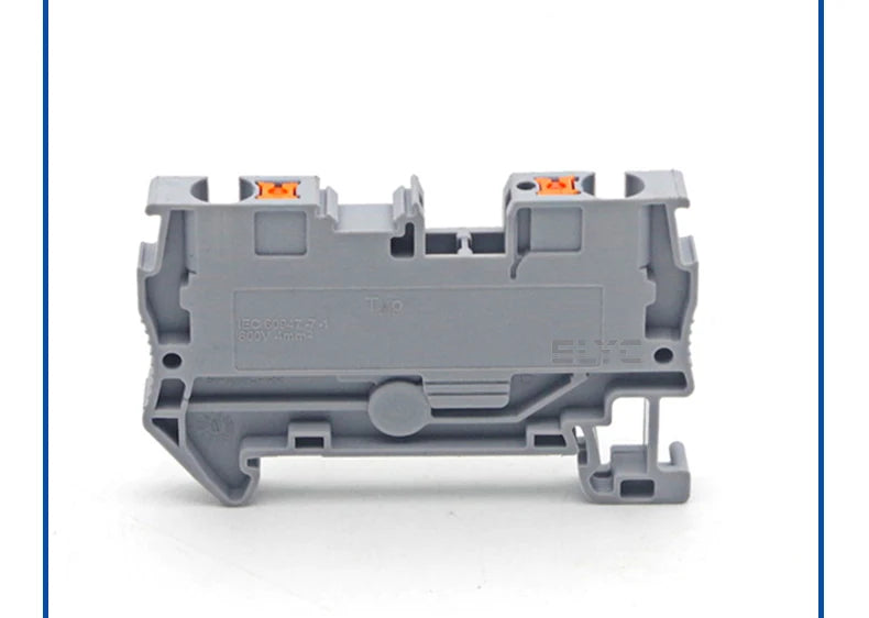 PT4 Push-In Terminal Block Spring Connection Feed-Through Screwless PT-4 Wire Electrical Connector Din Rail Terminals PT 4