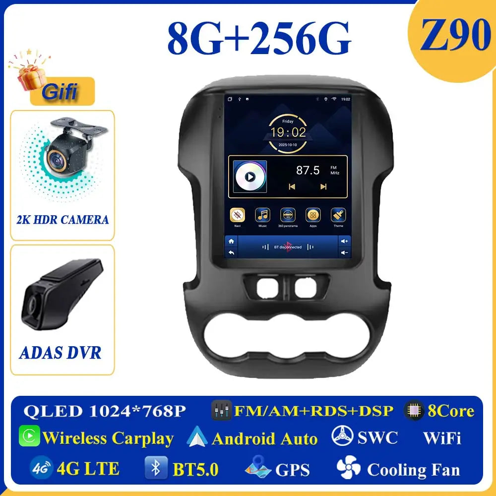9.7 inch Android 16 Car For Ford Ranger 2012 2013 2014 2015 GPS Navigation High-performance CPU DVD Player Car Stereo Head Unit