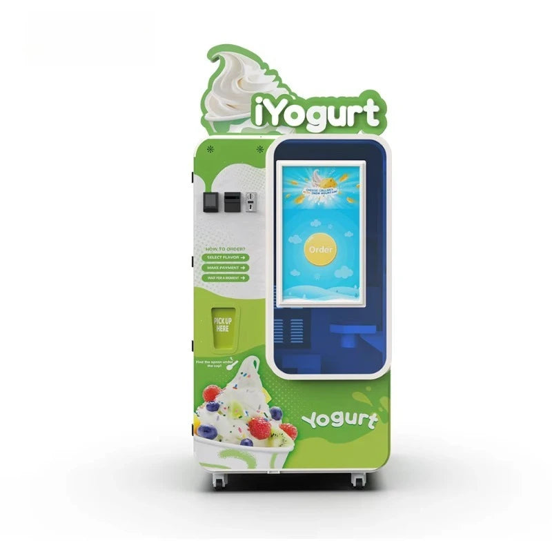 Customized Commercial Ice Cream Vending Machine Fully Automatic Touchscreen Self-Serve 24/7 Shopping Mall