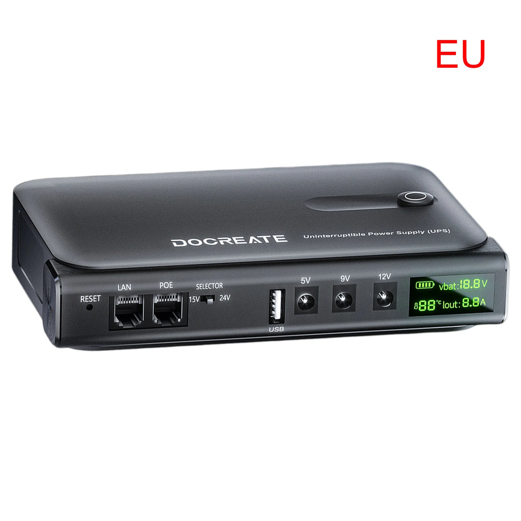 UPS Uninterruptible Power Without Battery UPS Backup Battery Power Supply Supports 5V/9V/12V for Router/Modem/ Camera