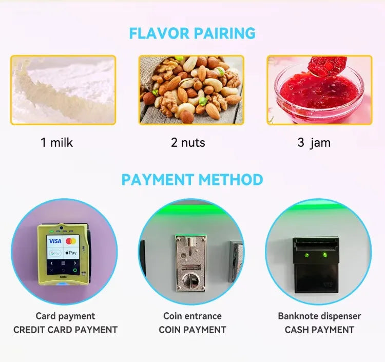 Customized Smart Business Self Service Ice Cream Vending Robot Automatic Metal Machine with SDK Function Commercial Equipment