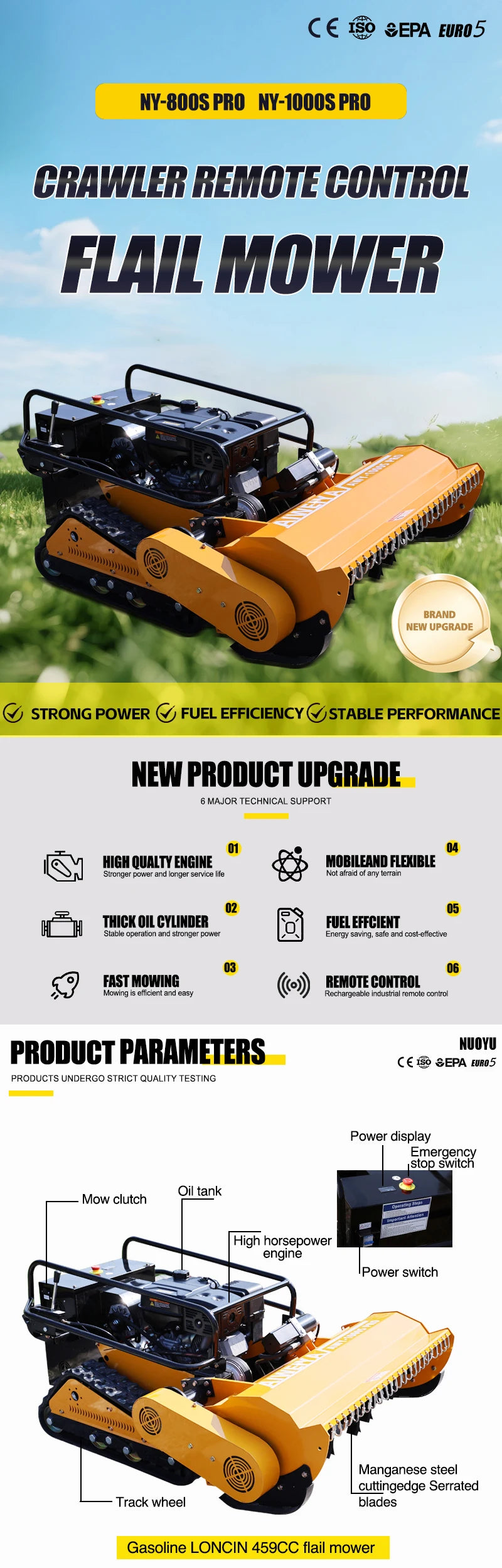 Customized CE Certified Lawn Mower Household Robot Lawn Mower,Crawler RC 4-Stroke Lawn Trimming Equipment