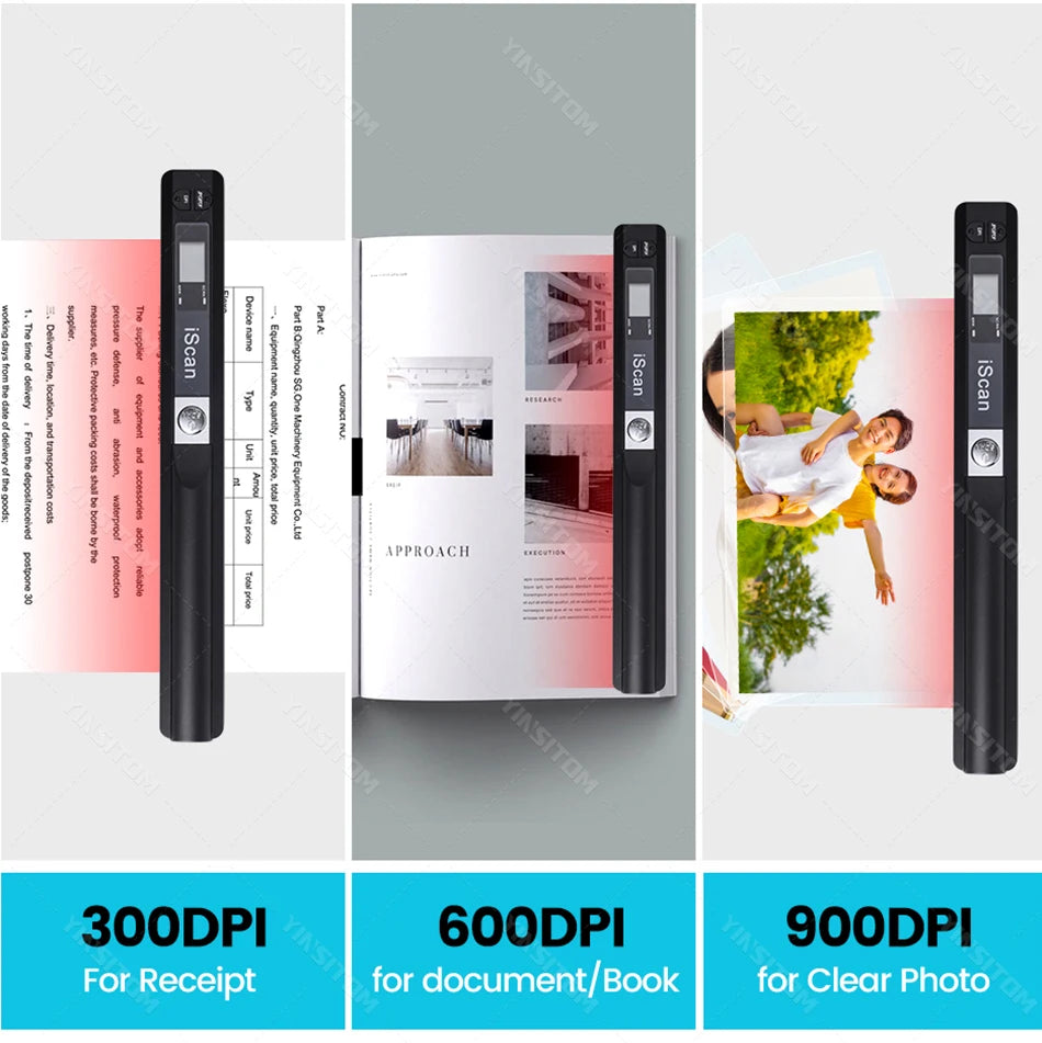 iScan01 Portable A4 Document Reader Scanner 900DPI For Contract Books Office Business Handheld Mobile Scanners JPG PDF Format