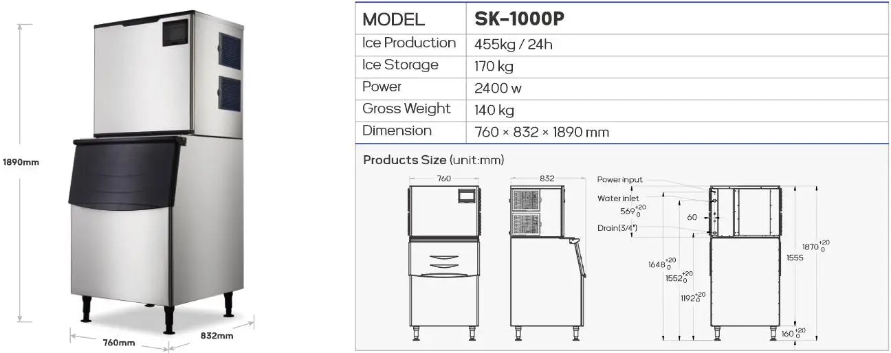 Customized Factory Commercial Ice Making Machine for Business