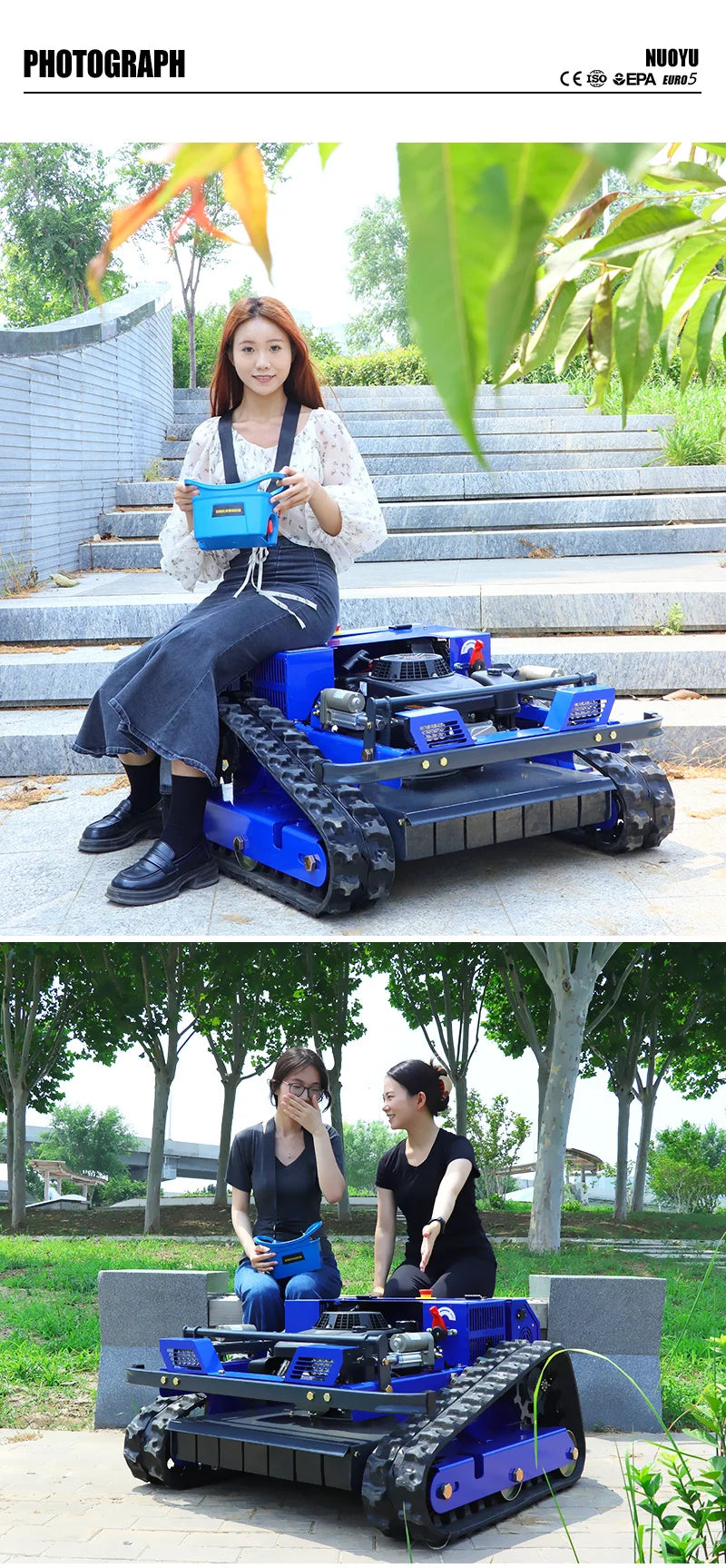 Customized Remote Control Lawn Mower Intelligent Mowing Robot Self-propelled High Horsepower All Terrain