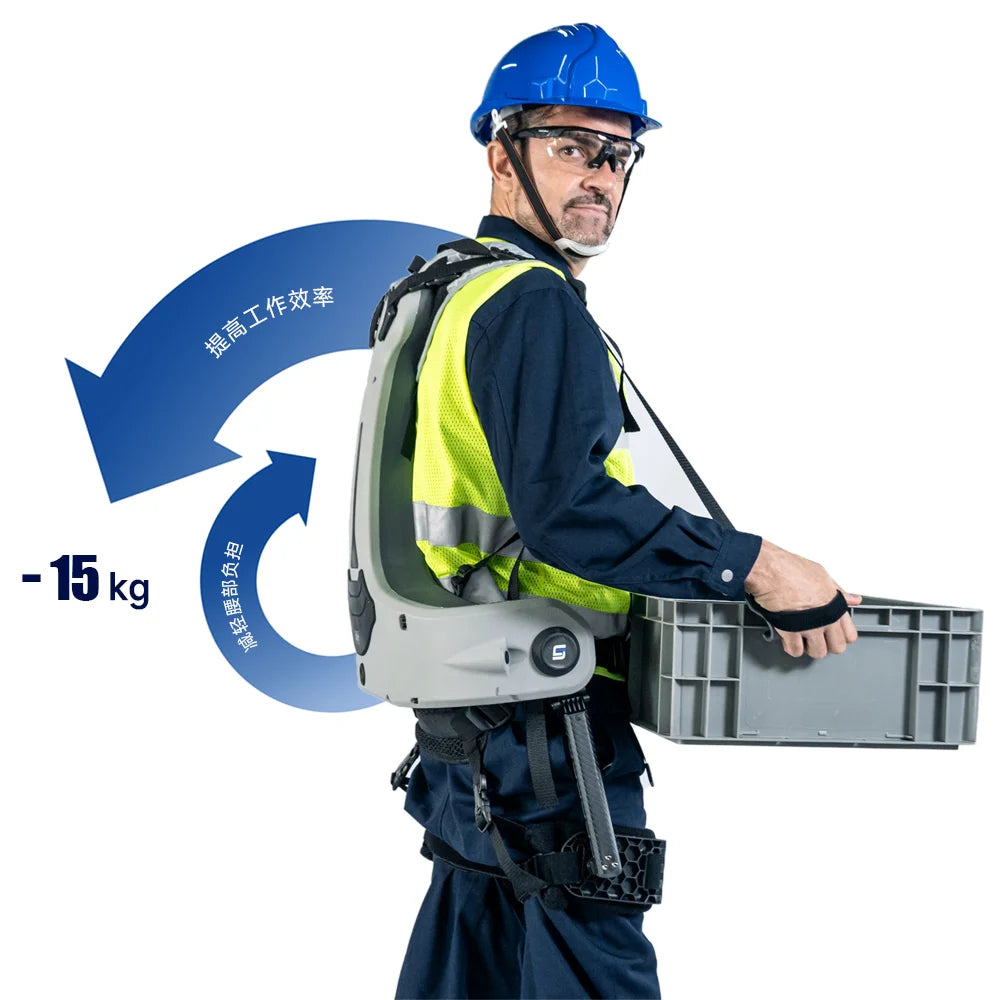 The waist energy storage exoskeleton robot is used for heavy cargo handling, effectively reducing the labor burden of workers