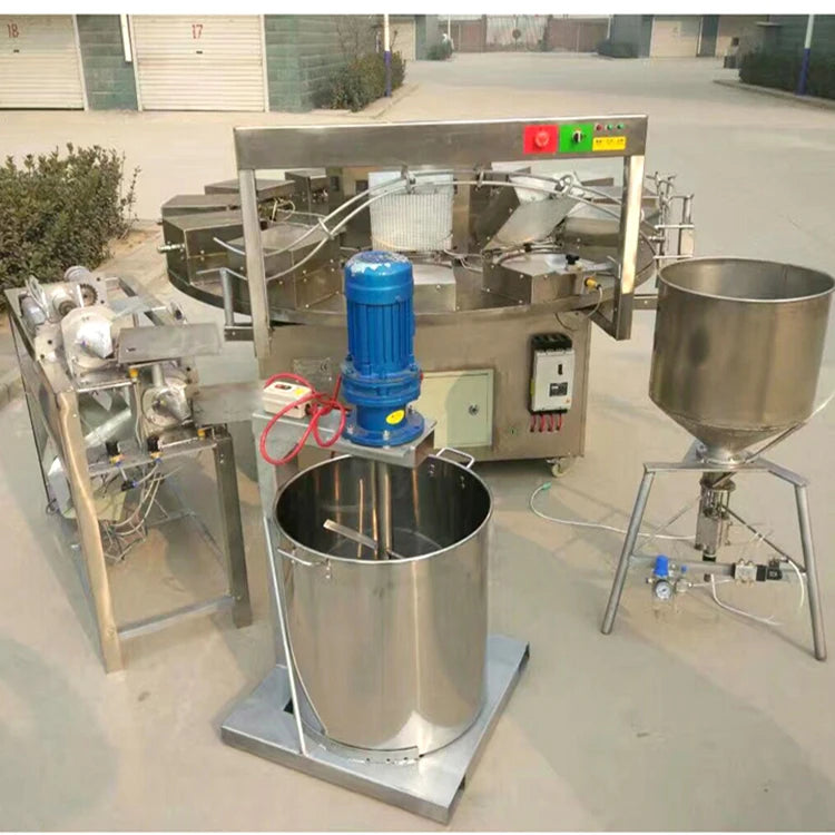 Customized Small Commercial Stroopwafel Line High Efficiency Ice Cream Cone Crispy Egg Roll Waffle Maker Top Selling