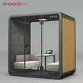 Customized Large Office Pod for 6 People, New Design with Desk, Smart Silent Workspace for Home Office, Soundproof