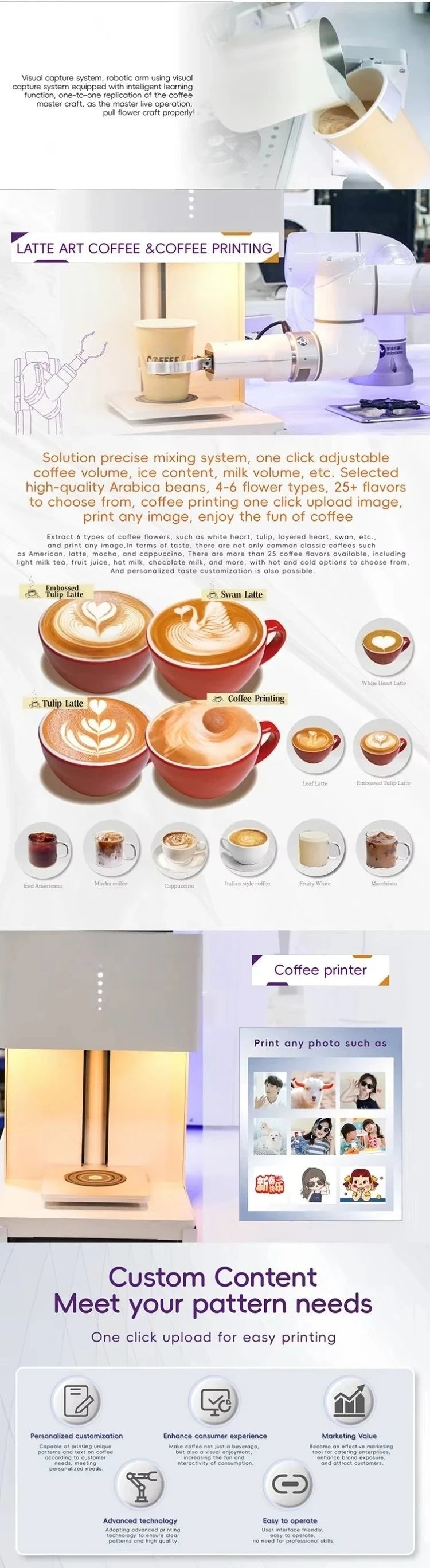 Customized Mini Coffee Robot with Robotic Arm  Compact and Efficient Coffee Maker for Small Spaces