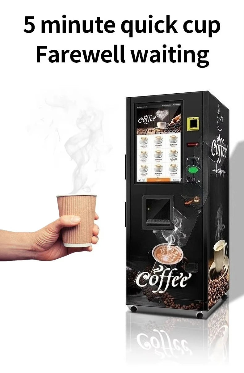 Customized Commercial Coffee Vending Equipment Fully Automatic Coffee Machine Perfect For Office Break Rooms