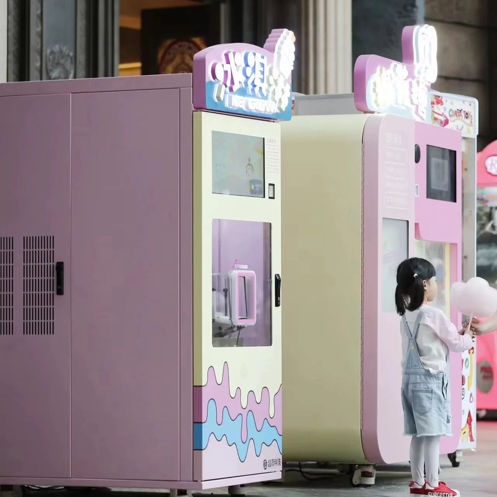 Customized Smart Business Self Service Ice Cream Vending Robot Automatic Metal Machine with SDK Function Commercial Equipment