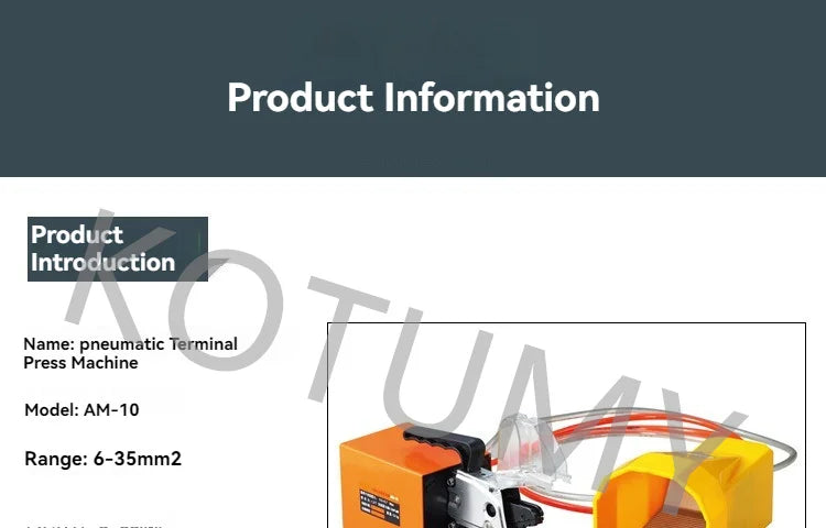 Pneumatic Terminal Crimping Machine Is Easy To Carry Pneumatic Crimping Machine Cable Terminal Crimping Machine