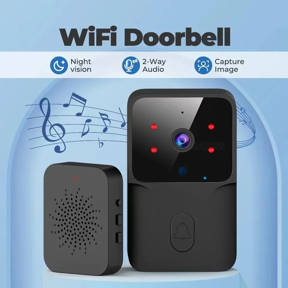 Smart Home WiFi Video Doorbell Wireless Phone Two-way Intercom System IR Night Vision Doorbell Security Door Bell Camera Monitor